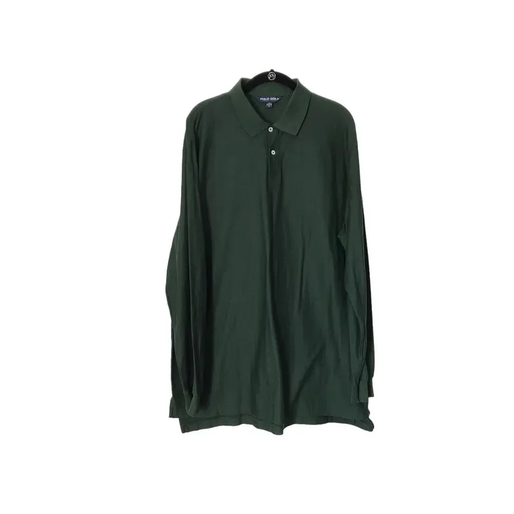 Polo Golf Ralph Lauren Polo‎ Shirt Mens Xtra Large Green Pima Cotton Long Sleeve